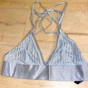 Urban Outfitters Jeweled Silver Bandeau